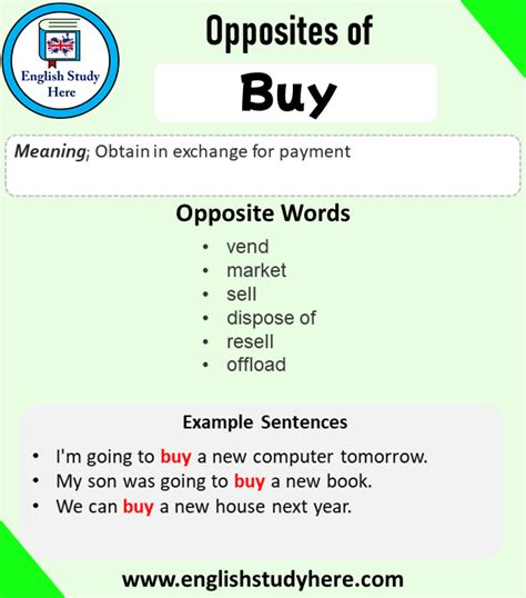 antonyms of buy|opposite of buy.